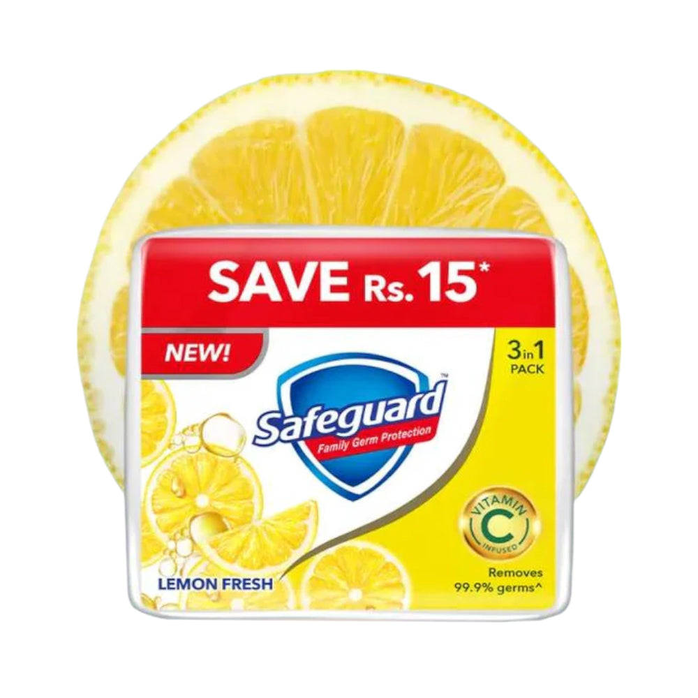 SAFEGUARD SOAP LEMON FRESH MEDIUM SIZE 3X95 GM