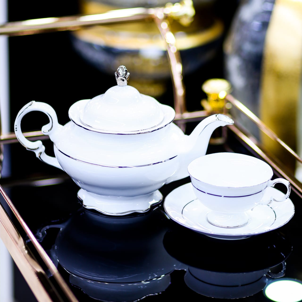 TEA SET ROYAL BISTRO PORSACHI 24PC J1816-34G-24