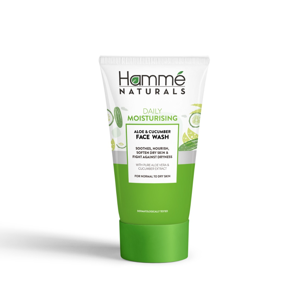 HAMME NATURALS DAILY MOISTURISING ALOE AND CUCUMBER FACE WAS