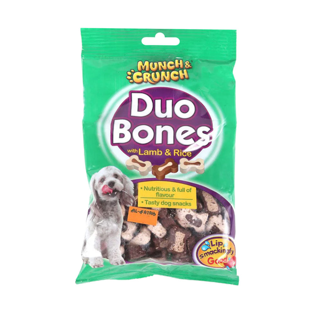 MUNCH & CRUNCH DOG FOOD DUO BONES WITH LAMBS & RICE 140 GM