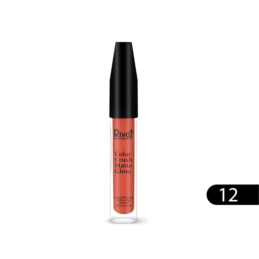 RIVAJ HD COLOR CRUSH MATT LIPGLOSS NO.12