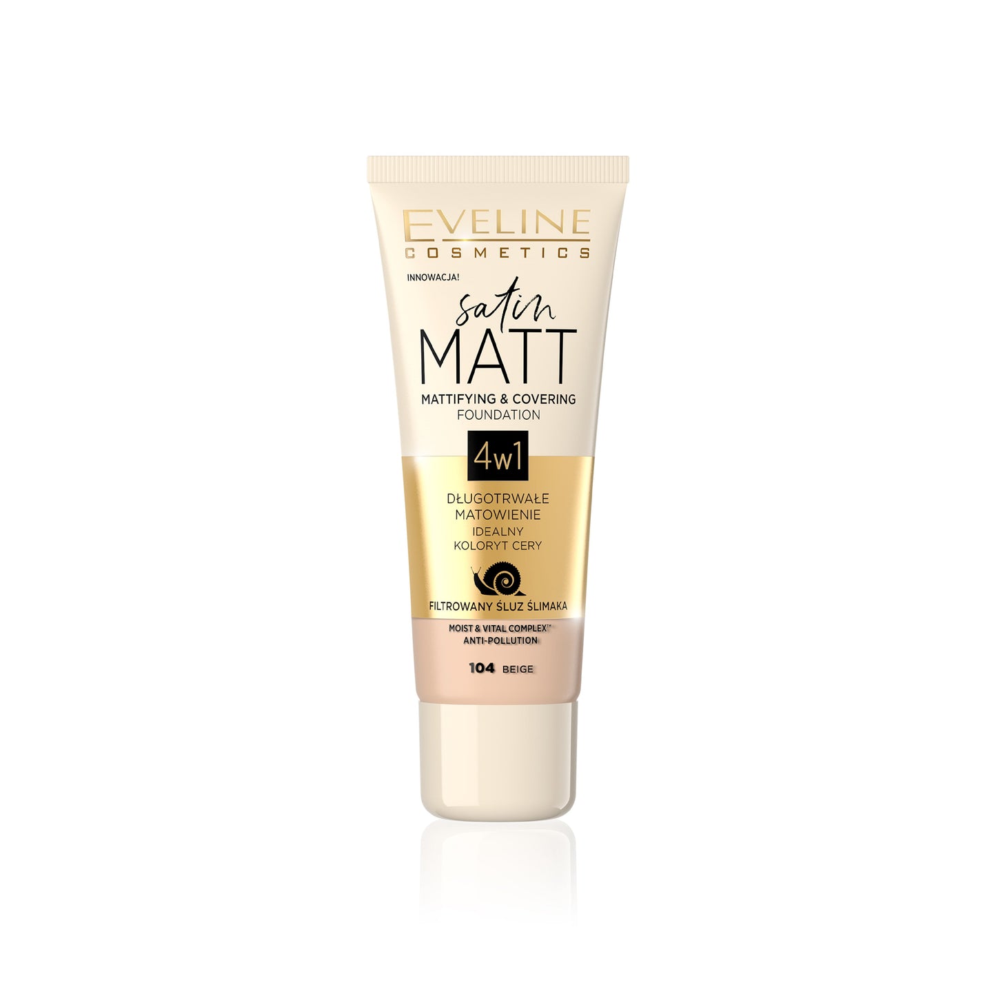 EVELINE SATIN MATT MATTIFYING & COVERING FOUNDATION 104 BEIG