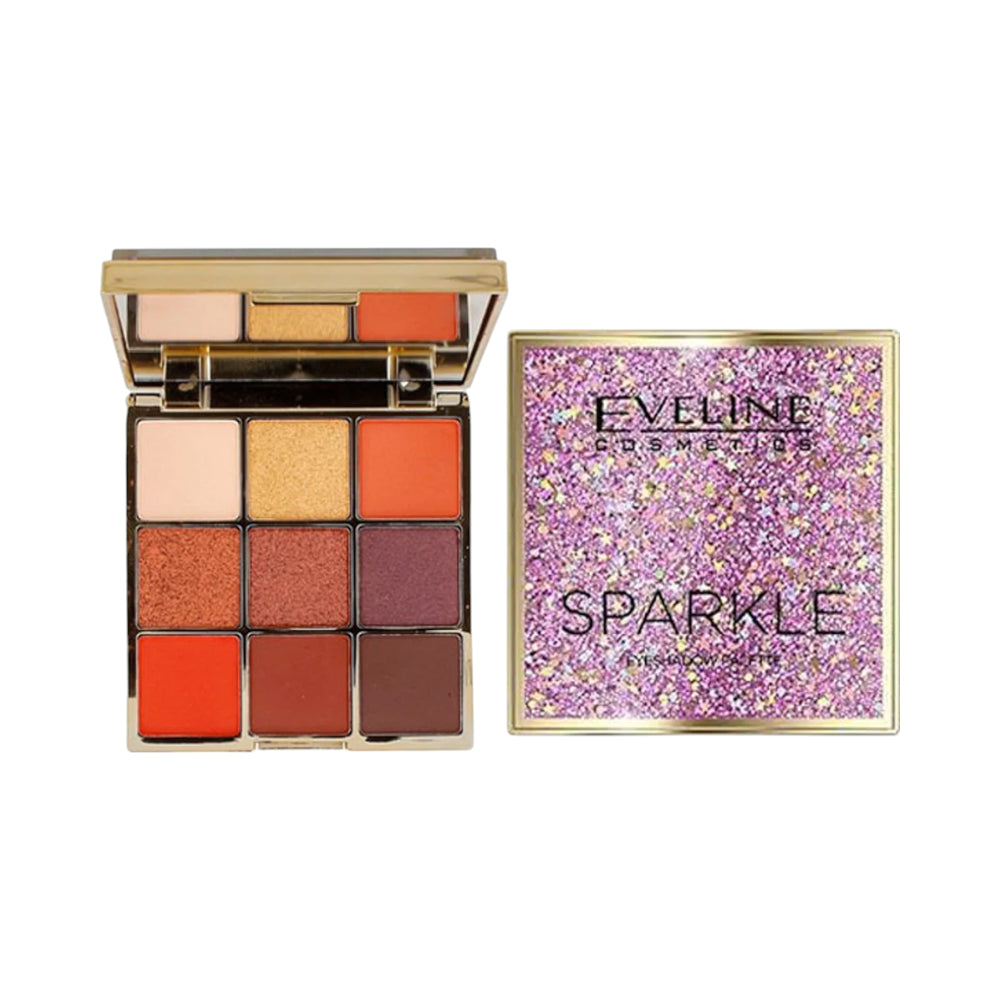 EVELINE EYESHADOW PALETTE 9 COLORS SPARKLE