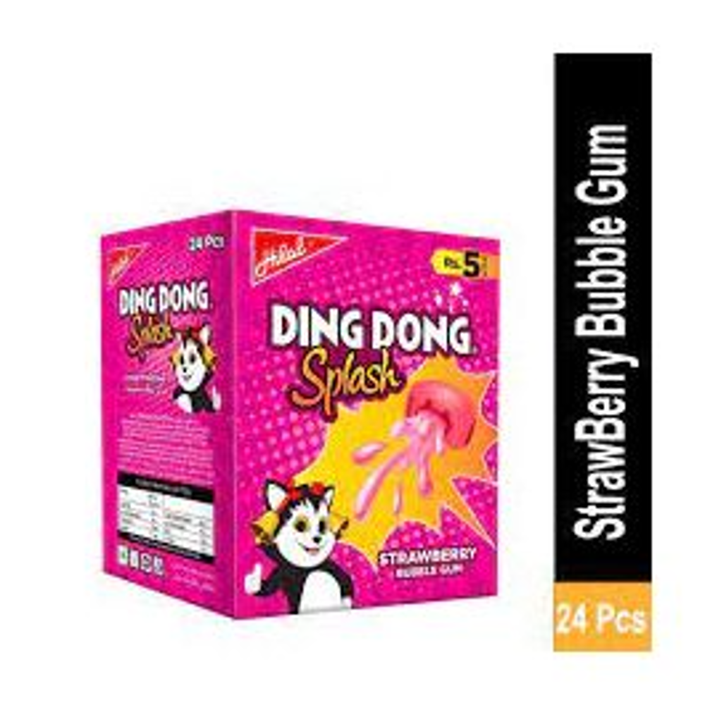 HILAL DINGDONG SPLASH STRAWBERRY BUBBLE 50 PCS 200GM