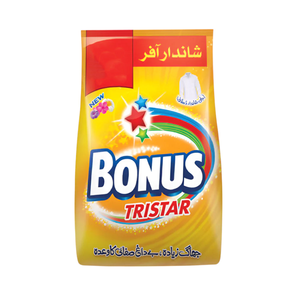 BONUS WASHING POWDER TRISTAR POUCH 485 GM