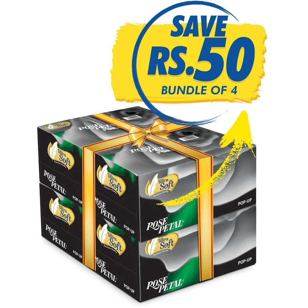 ROSE PETAL TISSUE POP UP PACK OF 4 PROMO PACK