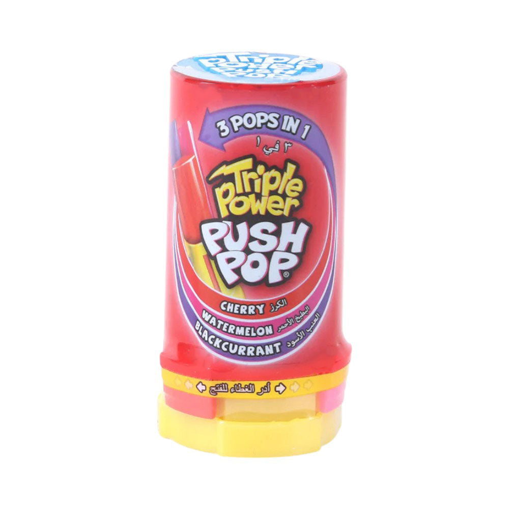TRIPLE POWER PUSH POP CHERRY WATERMELON BLACKCURRANT 34GM