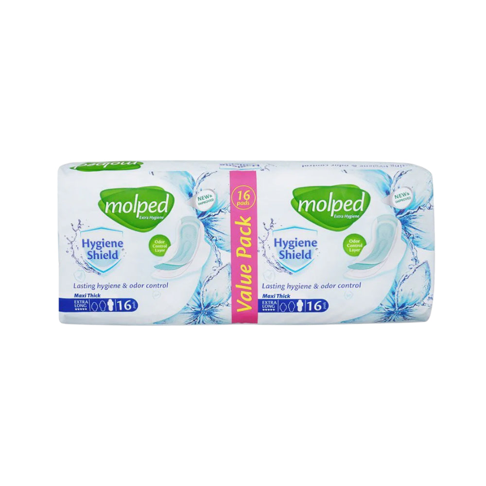MOLPED MAXI THICK SANITARY PAD EXTRA LONG VALUE PACK 16 PCS