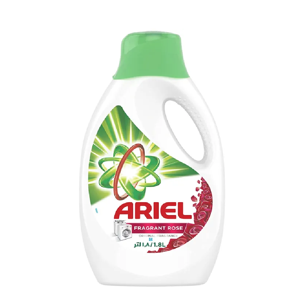 ARIEL WASHING LIQUID GEL FRAGRANT ROSE ORIGINAL 1.8 LTR