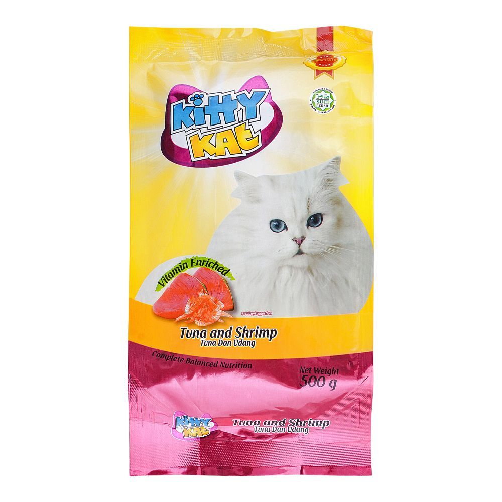 KITTY KAT DRY CAT FOOD - TUNA & SHRIMP 500 GM