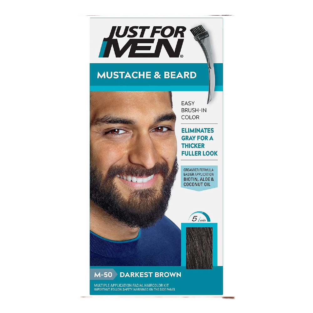 JUST FOR MEN BEARD COLOR GEL DARKEST BROWN BLACK M50
