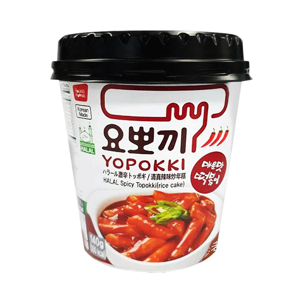 YOPOKKI SPICY TOPOKKI RICE CAKE CUP 140GM