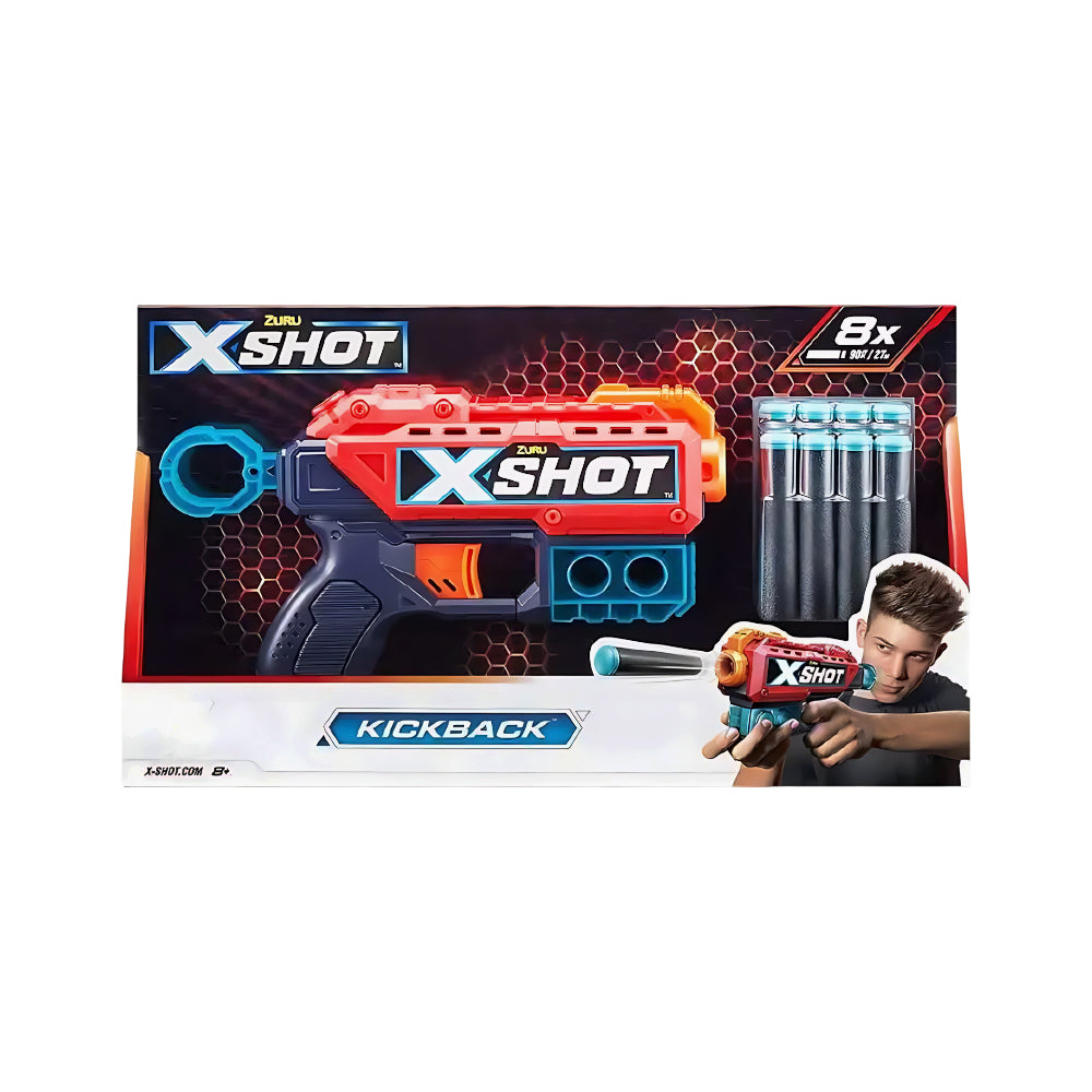 36184 ZURU X SHOT KICKBACK DART GUN D