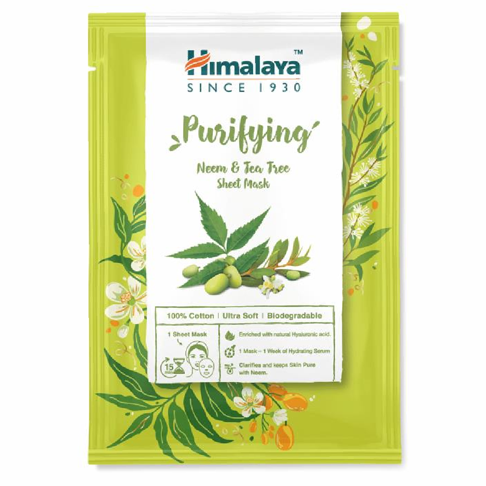 HIMALAYA PURIFYING NEEM AND TEA TREE SHEET MASKS 30 ML