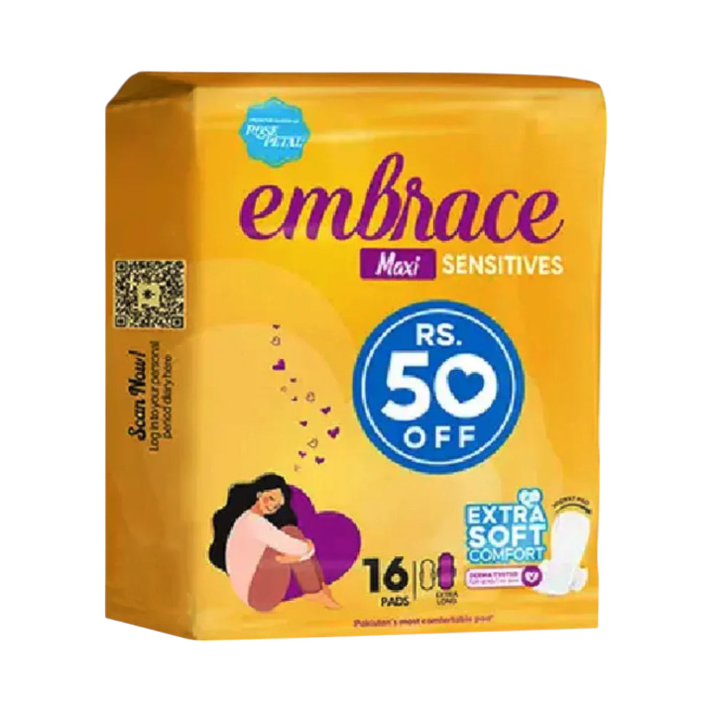 EMBRACE SENSITIVE MAXI EXTRA LONG VALUE PACK 16 PCS
