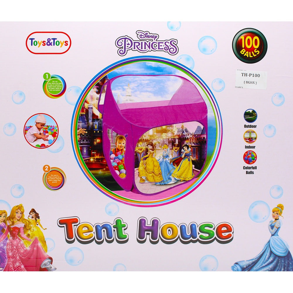 TH-102 DISNEY PRINCESS PLAY TENT WITH 100 BALLS A.I