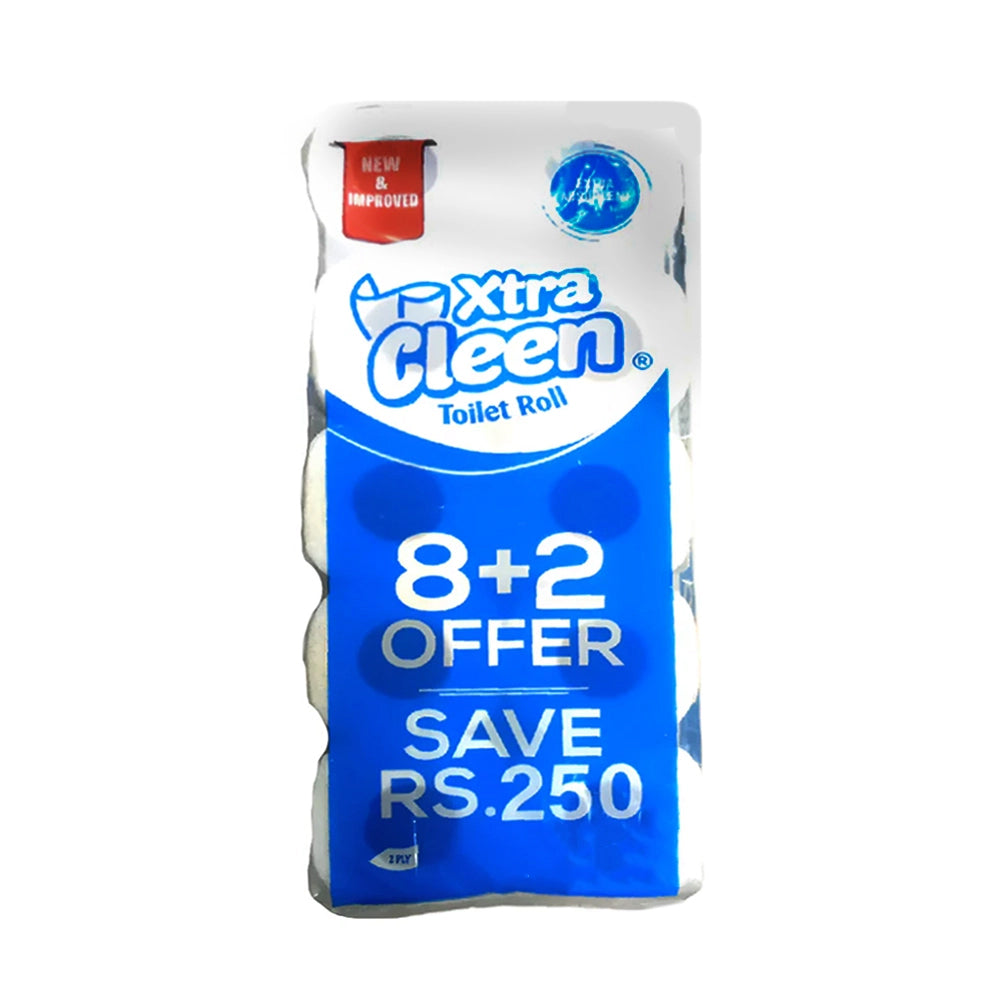 XTRA KLEEN TOILET ROLL PACK OF 10 (8+2)