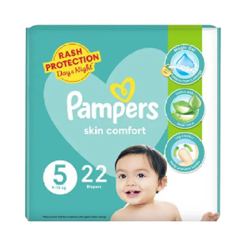 PAMPERS DIAPER JUNIOR NO5 9-15KG 22PC