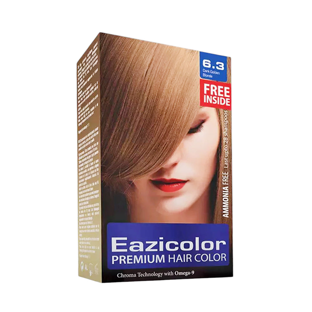 EAZICOLOR PREMIUM KIT FOR WOMEN 6.3 DARK GOLDEN BLOND