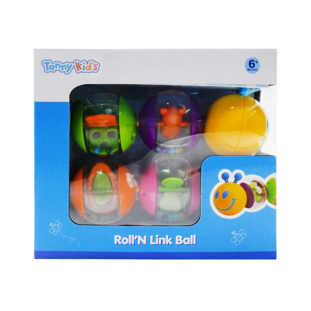 TY9070 TANNY KIDS ROLL N LINK BALL RATTLE ID