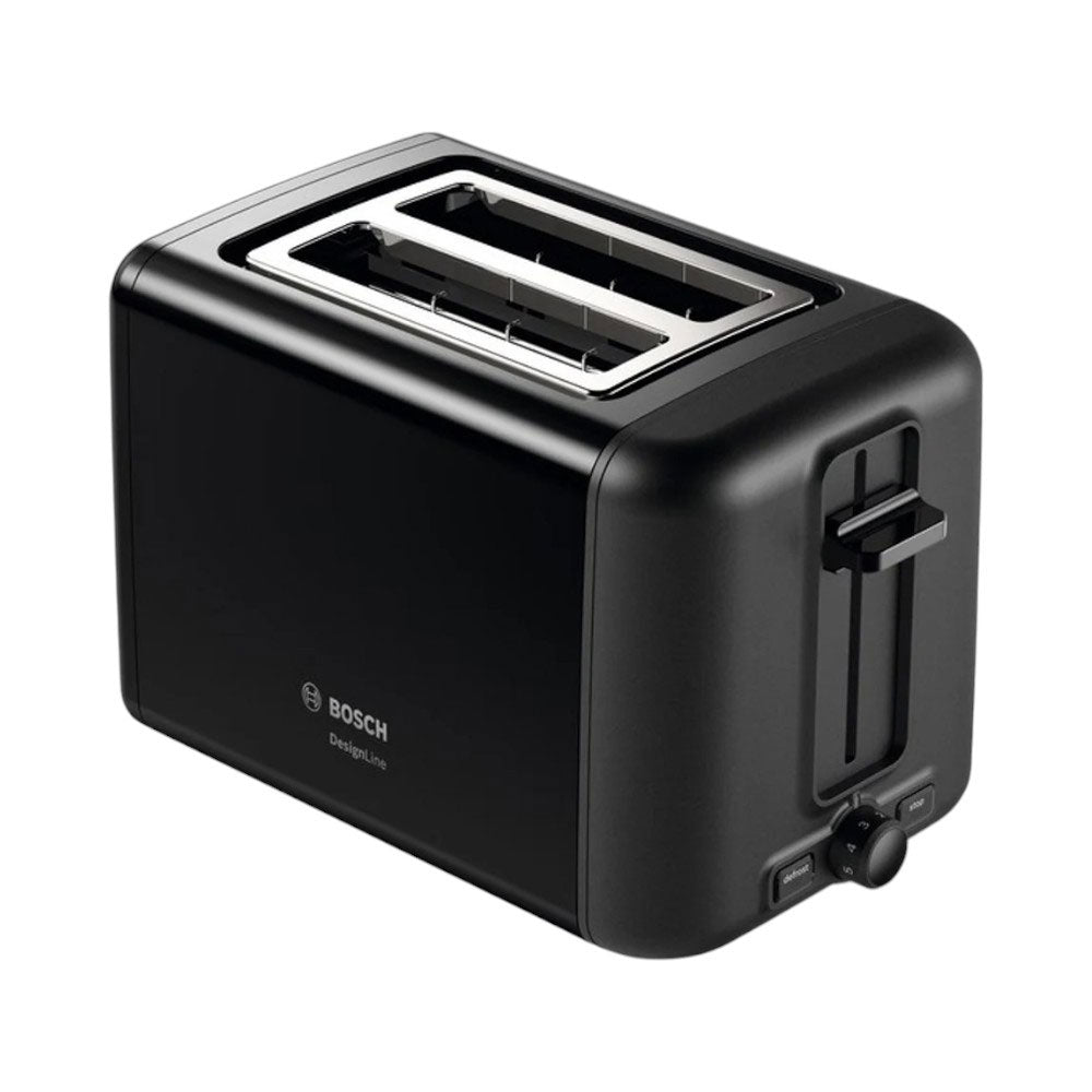BOSCH TOASTER 2 SLICE BLACK STEEL TAT3P423GB
