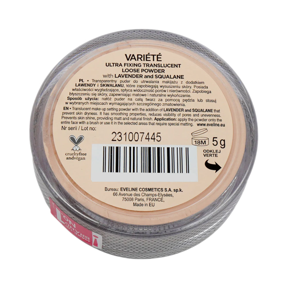 EVELINE VARIETE ULTRA FIXING TRANSLUCENT LOSS POWDER LAVENDE