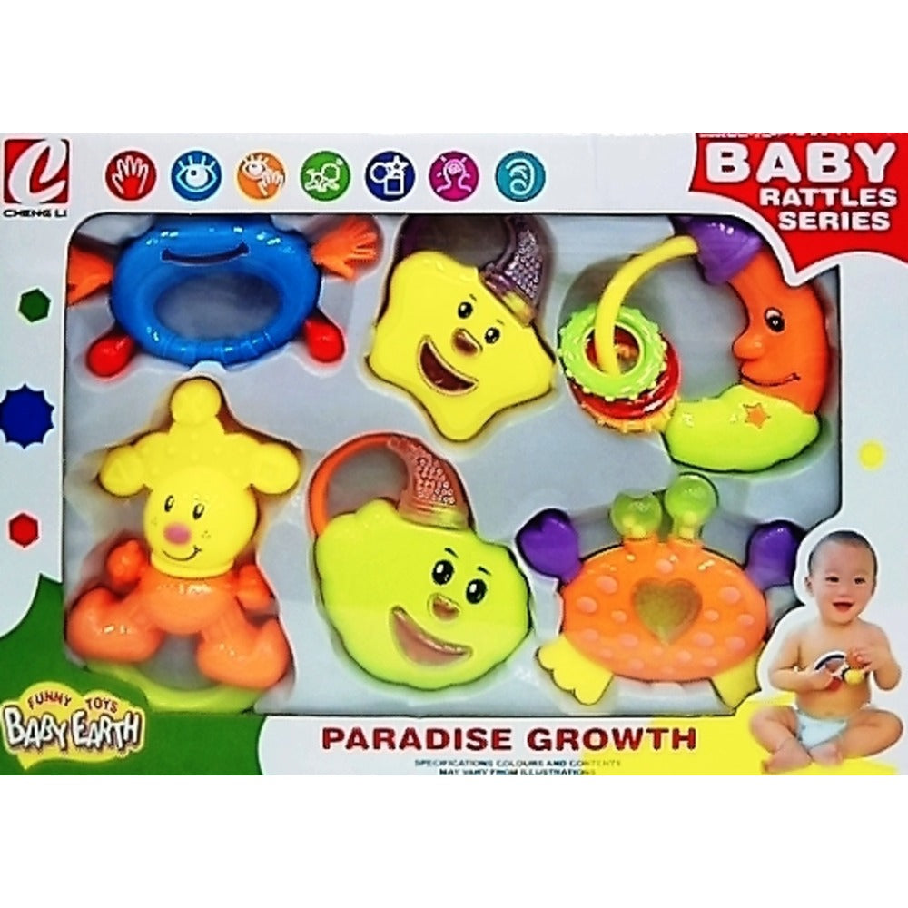 K6807 PARADISE GROTH RATTLE SET 6PCS