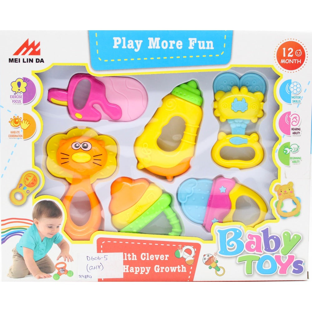 D606-5 BABY RATTLE SET 6PCS