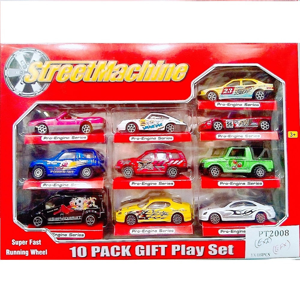 PT2008 STREET MACHINE CAR DINKY 10PCS