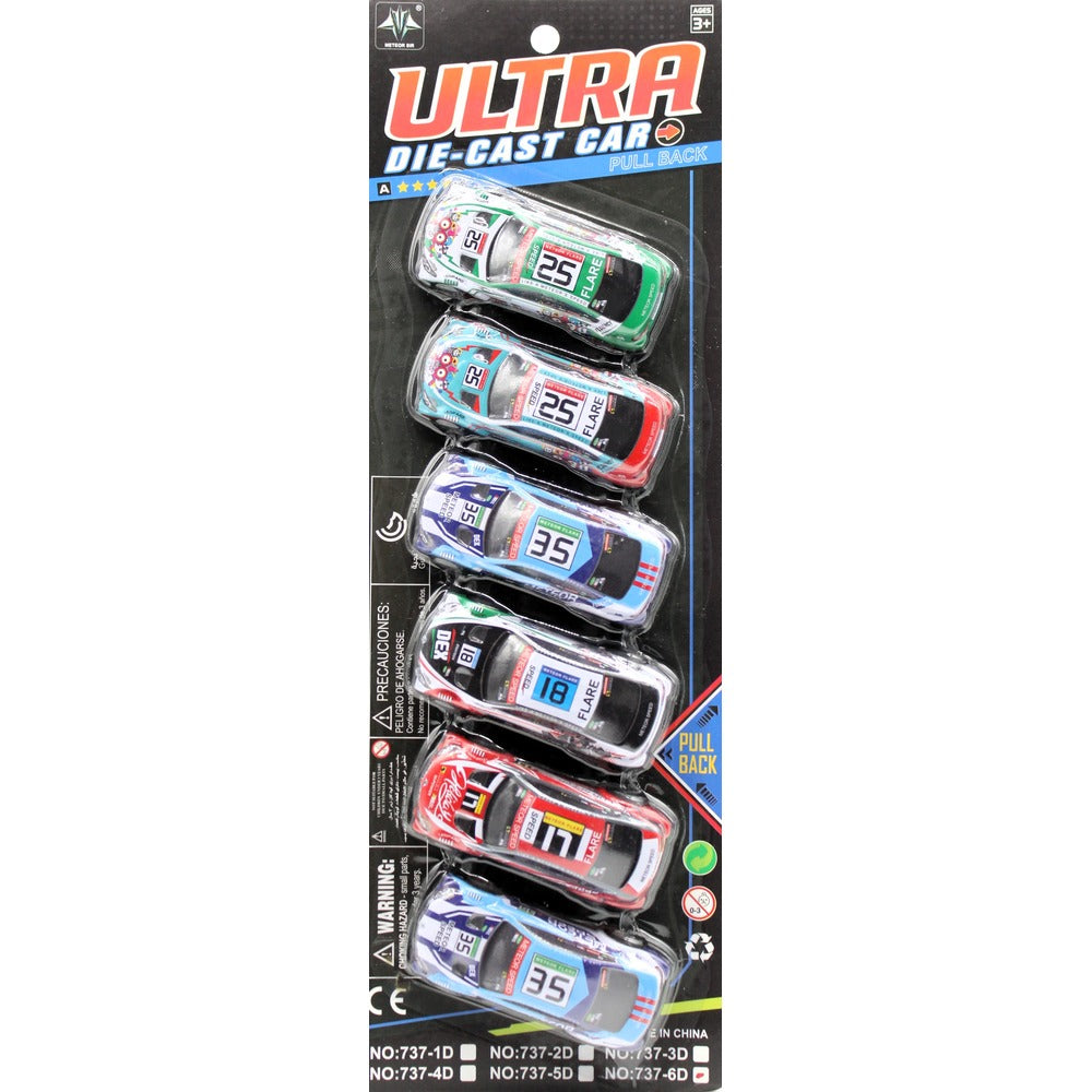 737-6D ALLOY CAR 6PCS