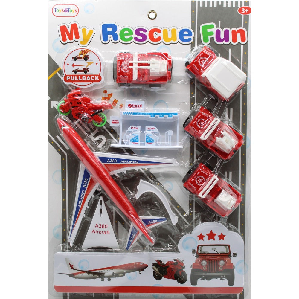 RF-02 FIRE RESCUE PLANE SET IN CARD