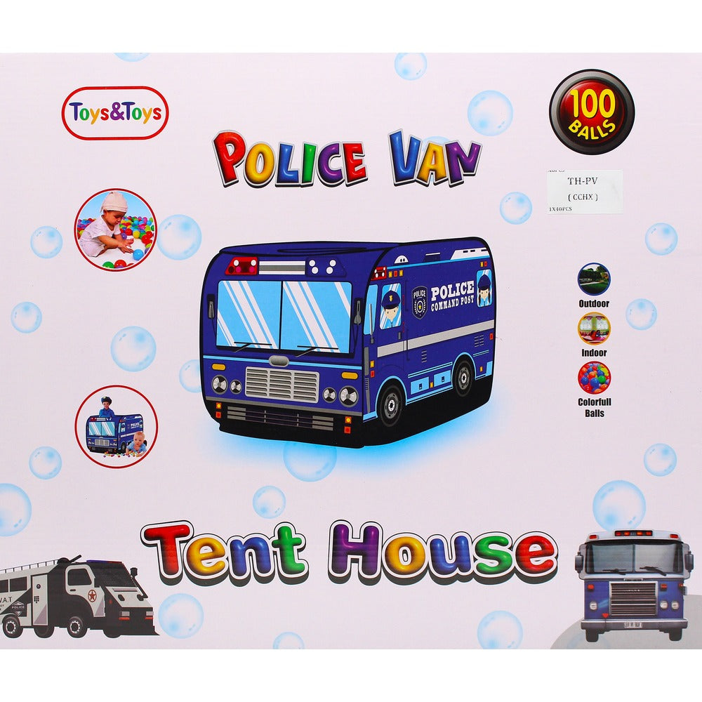 TH-PV POLICE VAN TENT HOUSE 100BALLS