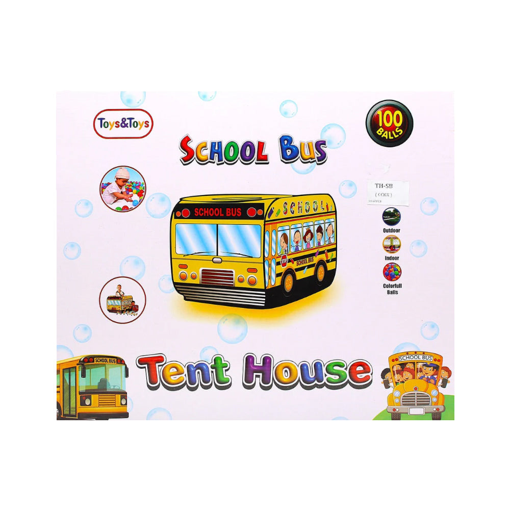 TH-SB SCHOOL BUSS TENT HOUSE 100BALLS