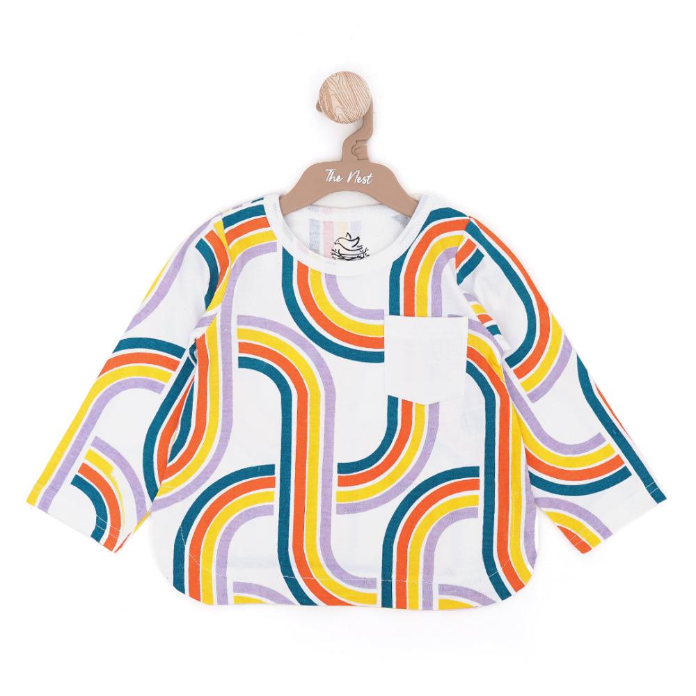 LONG SLEEVE BAGGY T-SHIRT WITH POCKET 2075 0-3 MONTH