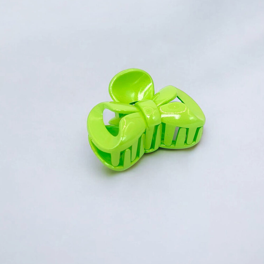 SH GLOSSY BOW HAIR CLAW MEDIUM
