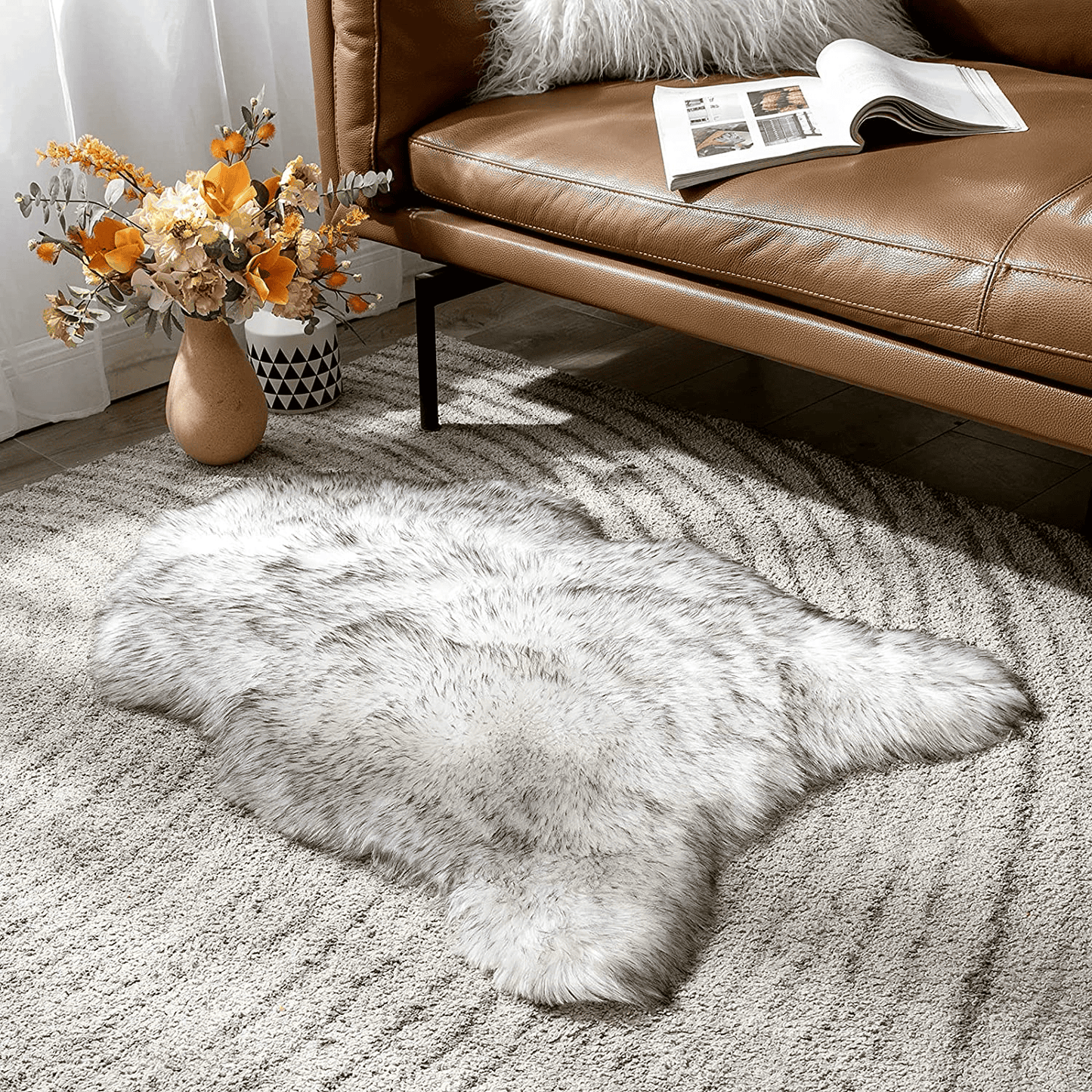 ORIENTAL FUR RUG 2X3