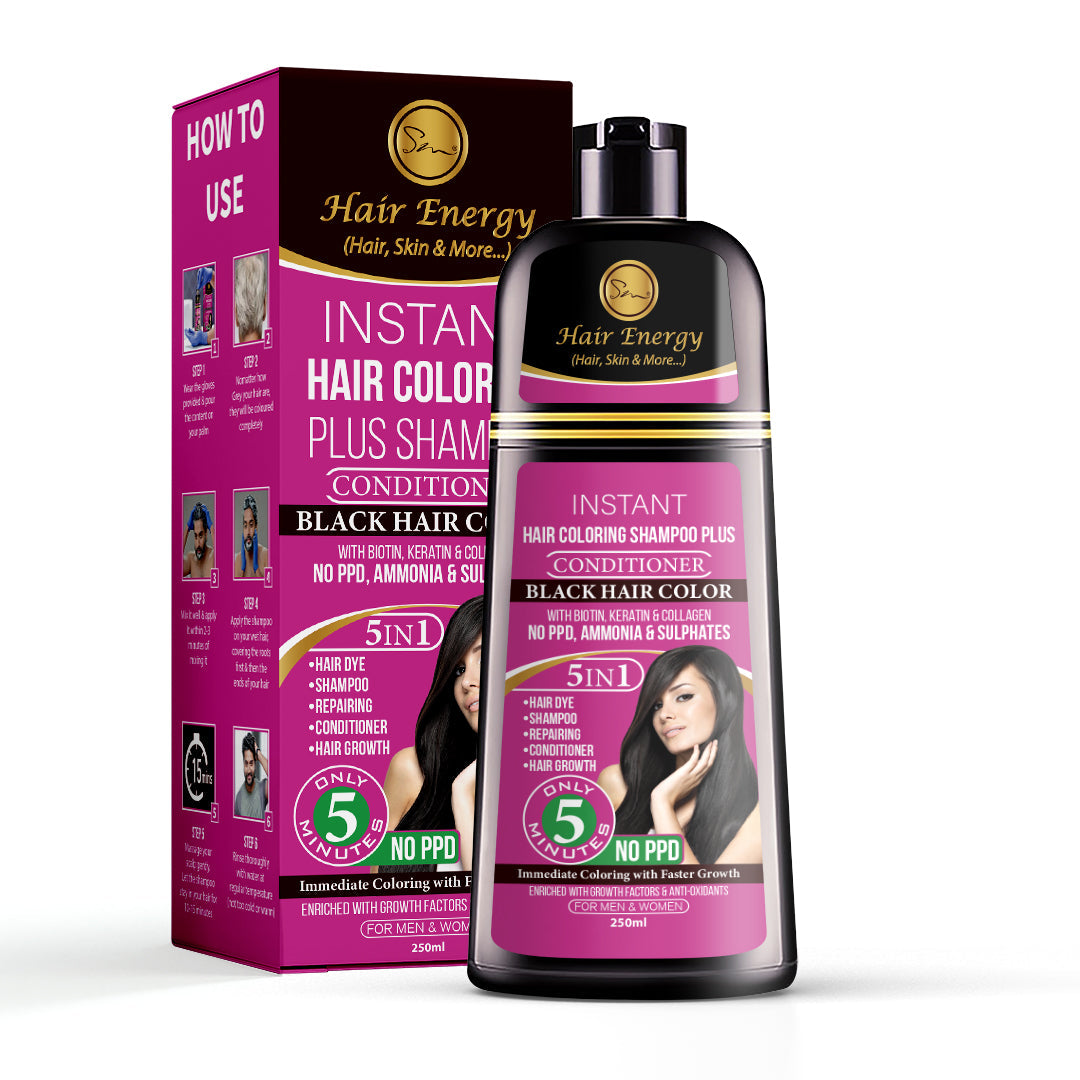 HAIR ENERGY INSTANT HAIR COLORING SHAMPOO PLUS CONDITIONER B