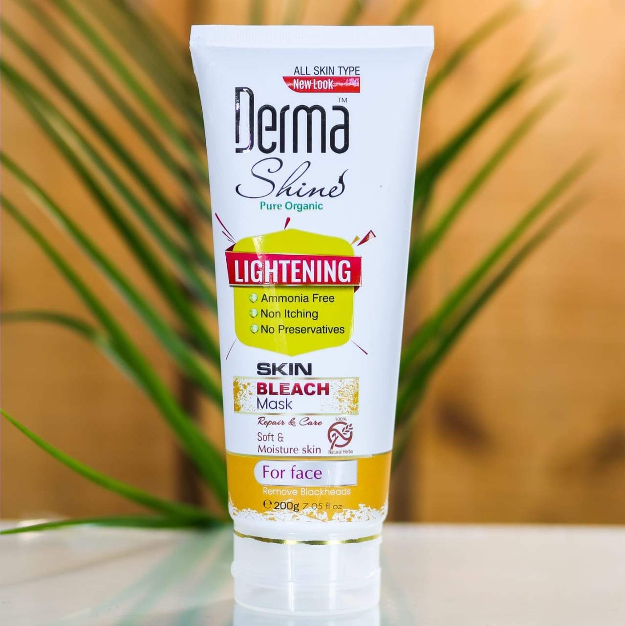 DERMA SHINE LIGHTENING SKIN BLEACH MASK 200 GM