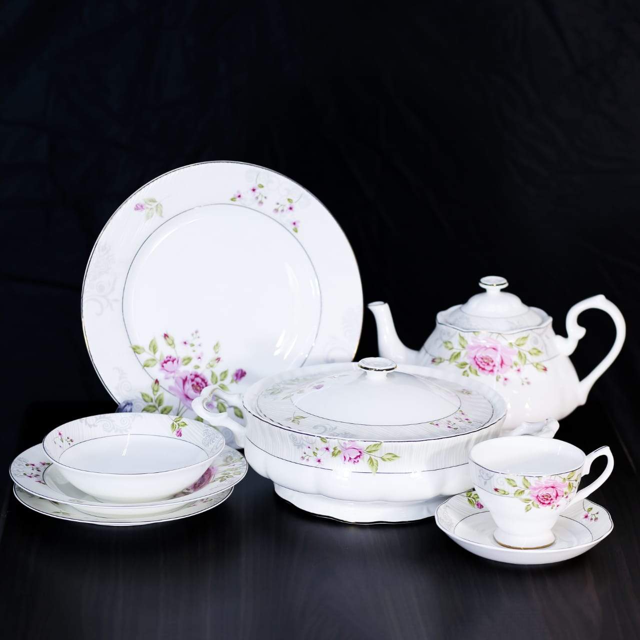 DINNER SET BONE CHINA 85PC AAYS04