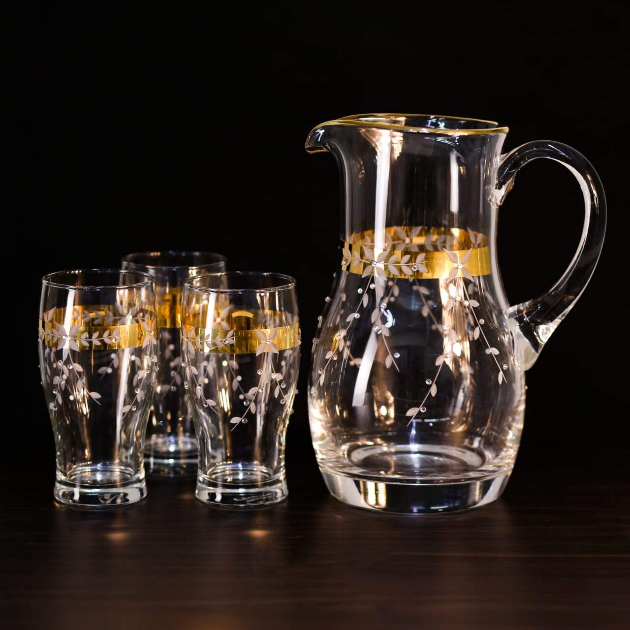 WATER SET 7PC CANBA ROSA GOLD 10012