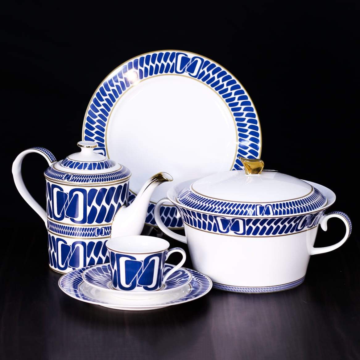 DINNER SET 85PC ROYAL BISTRO 85-676LB BASIC