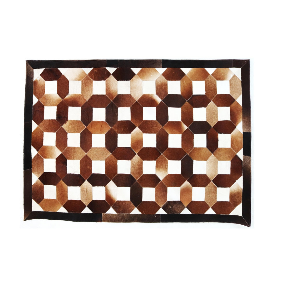 Cow Skin Patchwork Rug 3x5 ft
