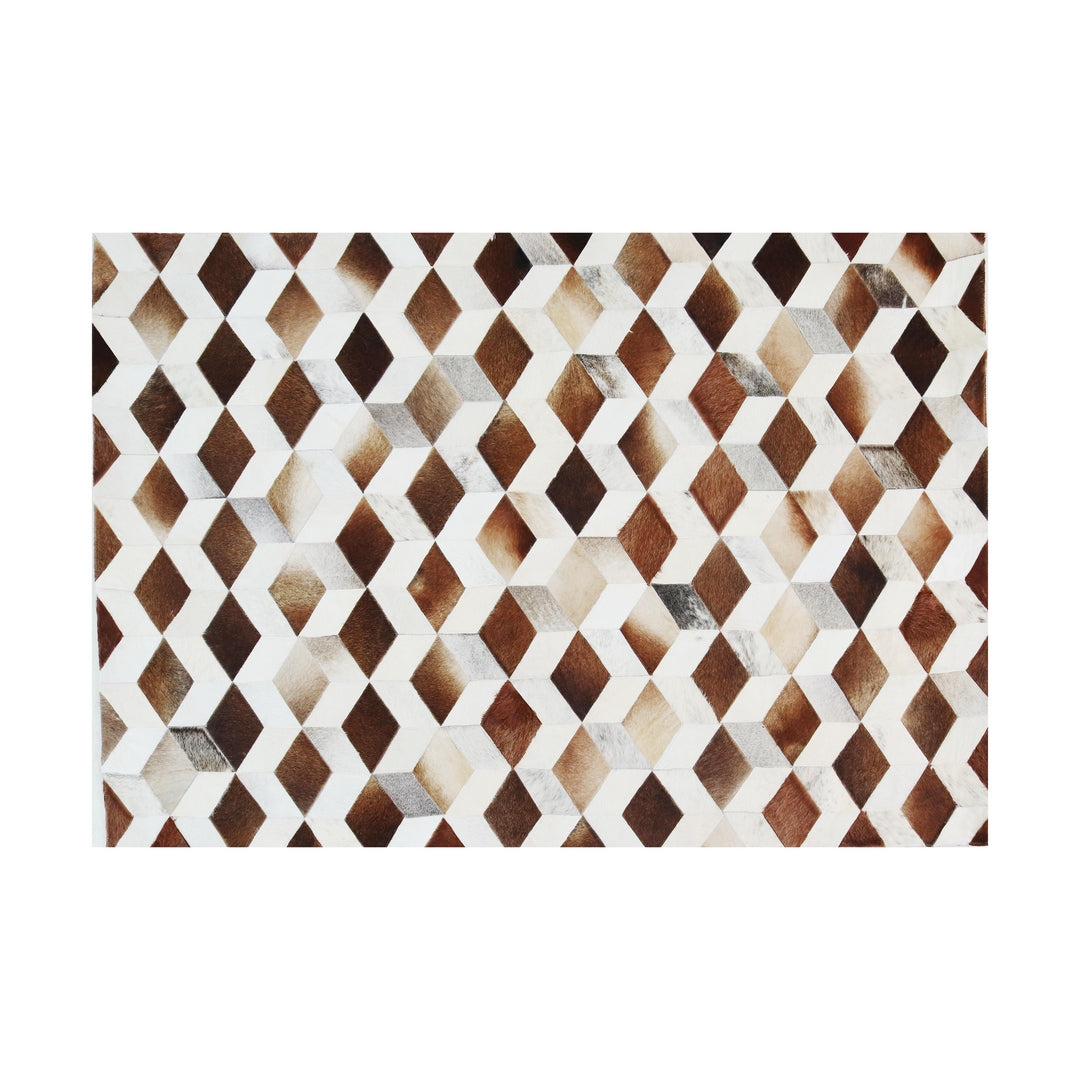 Cow Skin Patchwork Rug 4x6 ft