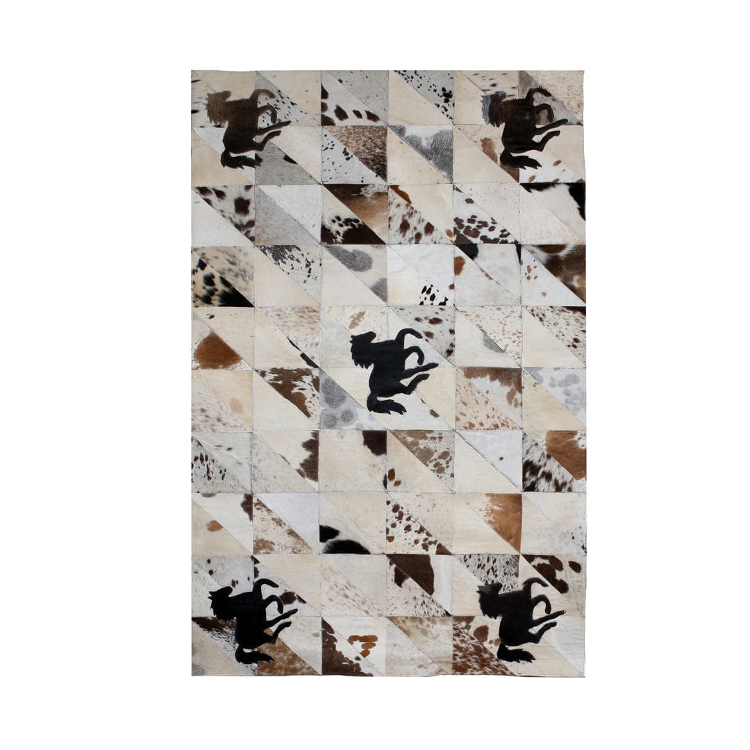 Cow Skin Patchwork Rug 3x5 ft