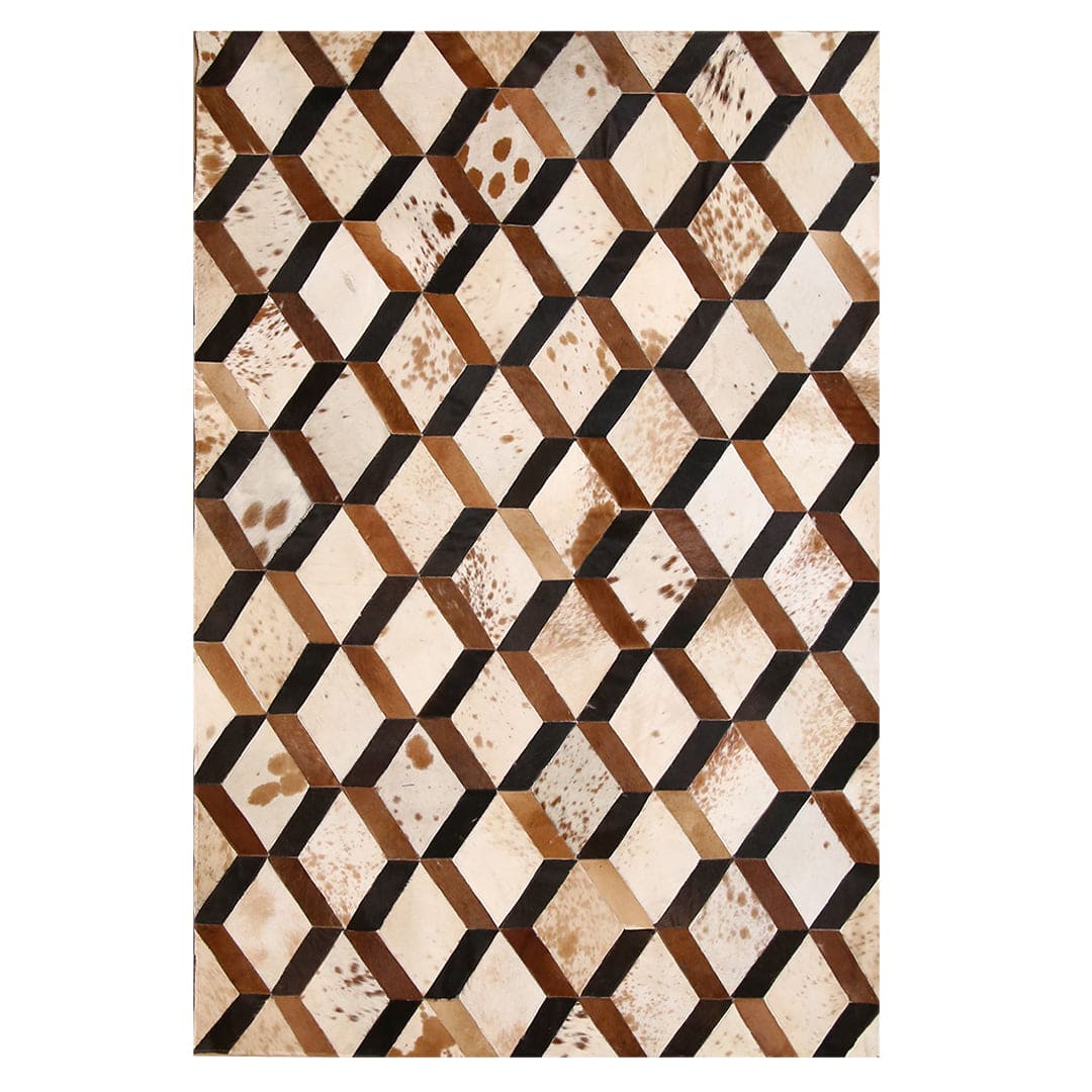 Cow Skin Patchwork Rug 3x5 ft