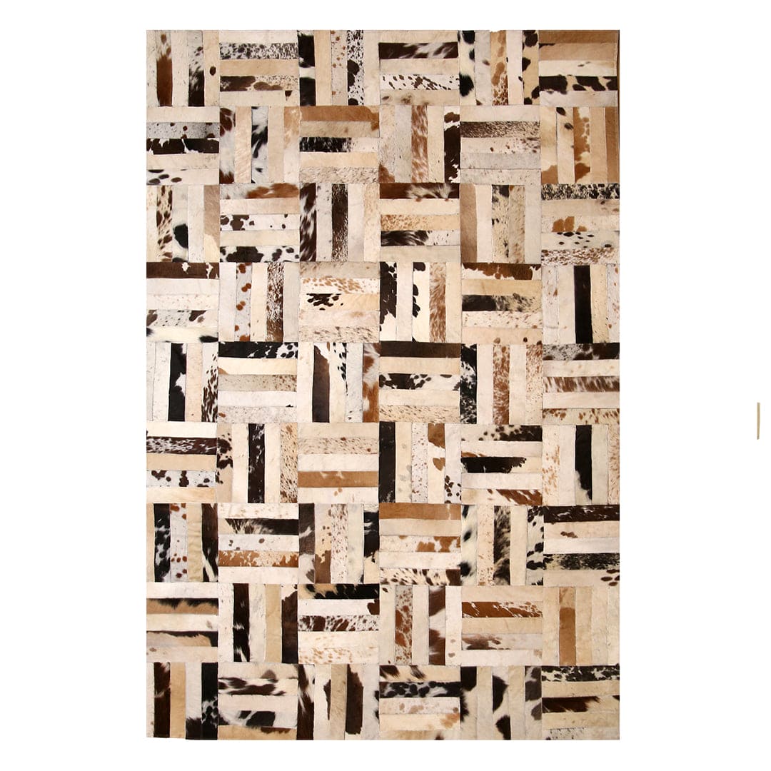 Cow Skin Patchwork Rug 4X6 ft
