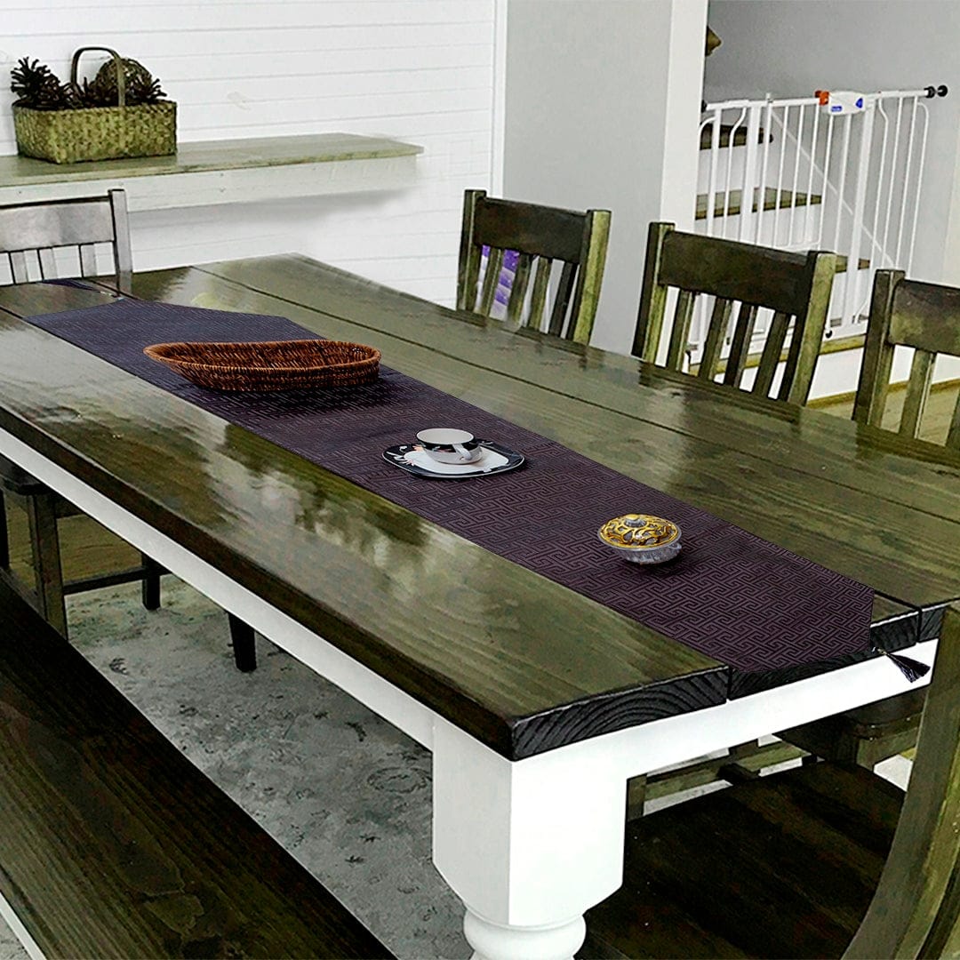 ORIENTAL LEATHER TABLE RUNN PC