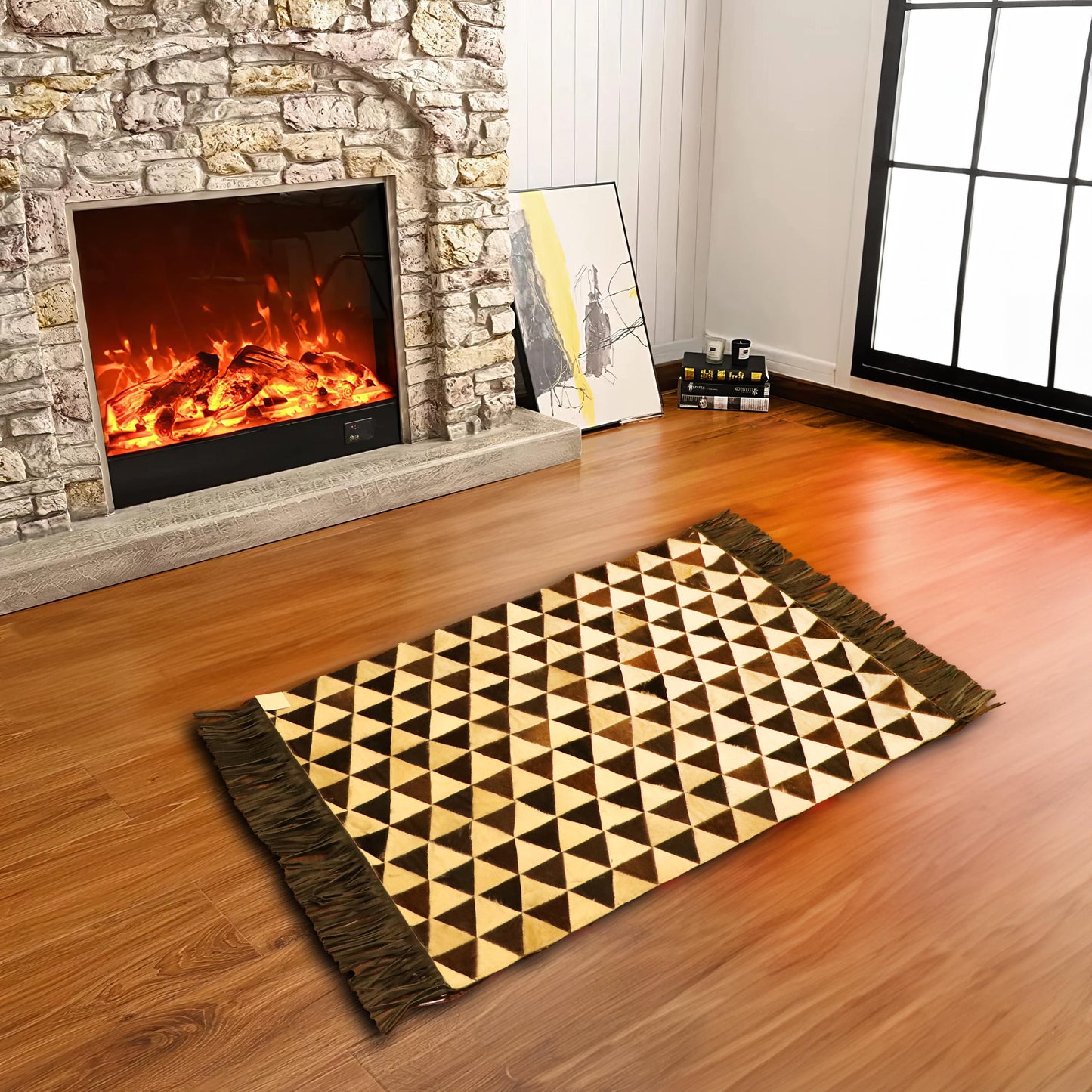 Cow Skin Patchwork Rug 3x5 ft