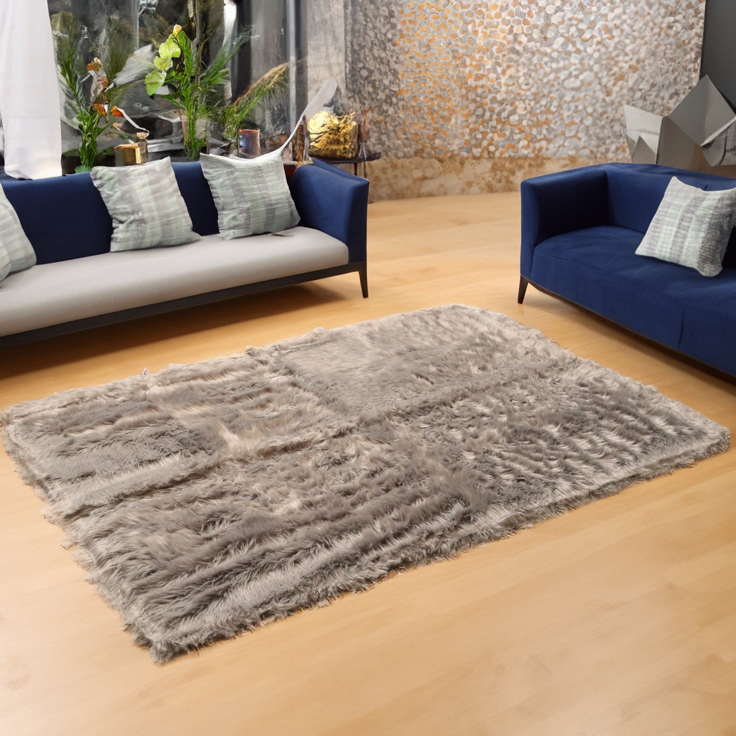 ORIENTAL FUR RUG 4X6