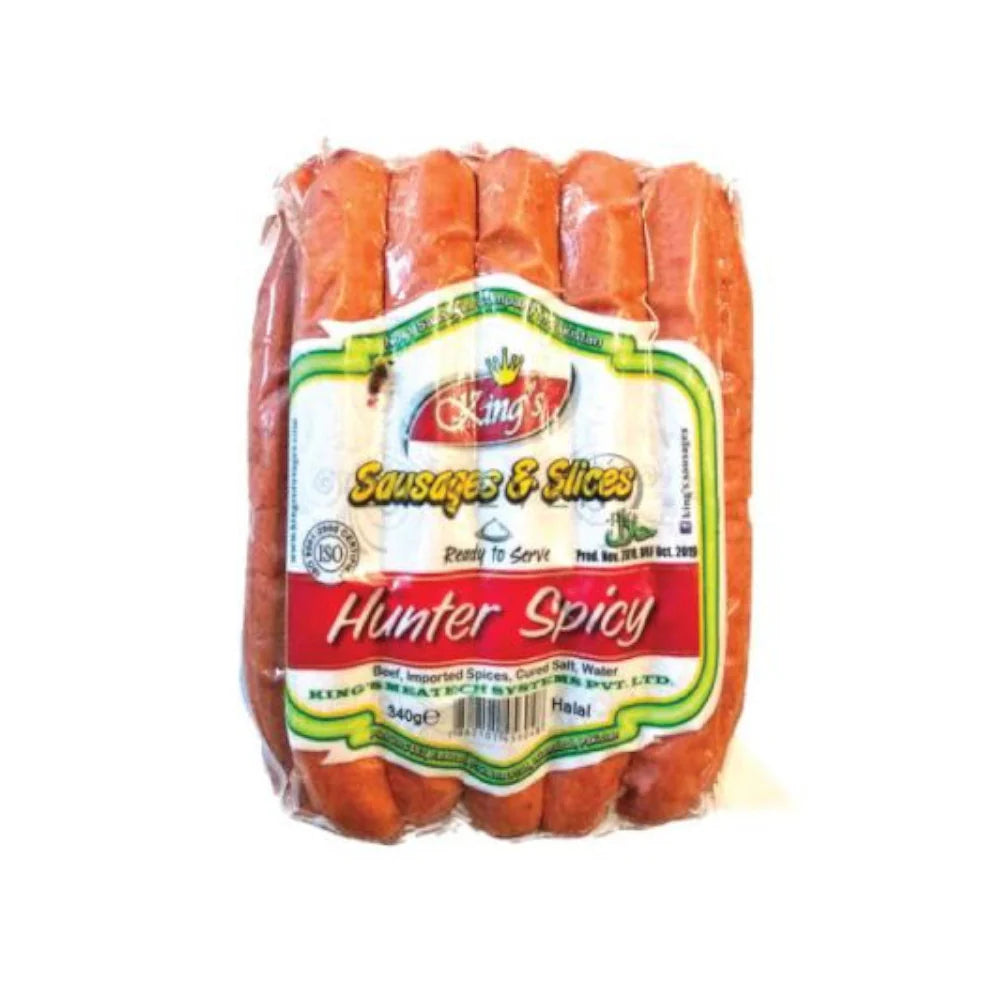 KINGS SAUSAGES SLICES HUNTER SPICY 340 GM